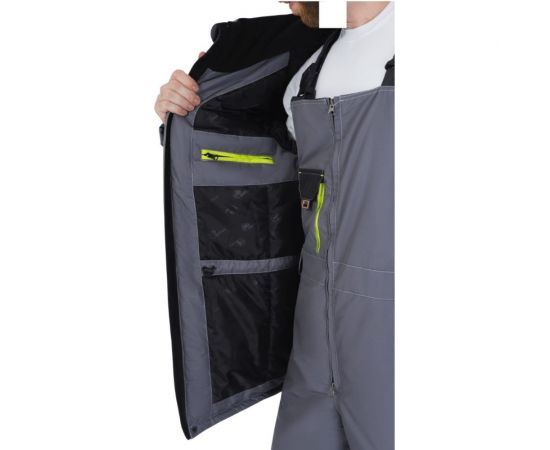 Утеплённая куртка iForm ЭДВАНС, серый-т.серый-лимонная отделка, р. 104-108, рост 170-176 Кур 662/104/170 – изображение 9