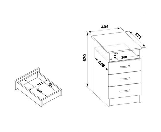 Тумба СОКОЛ венге КТ-14 КТ14Вк5 – изображение 10