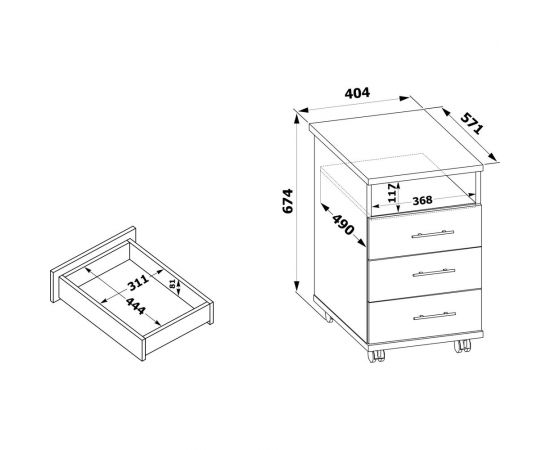Тумба СОКОЛ венге КТ-12 КТ12В5 – изображение 10