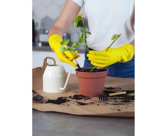 Хозяйственные латексные перчатки Home Queen/120/30, размер M 77085 – изображение 10