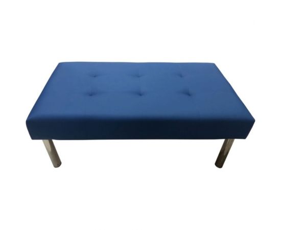 Двухместная банкетка Мягкий офис Сатурн синяя БНСТР201СН 