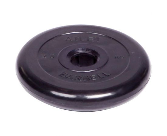 Обрезиненный диск Barbell Atlet d 51 мм, чёрный, 2.5 кг СГ000001046 