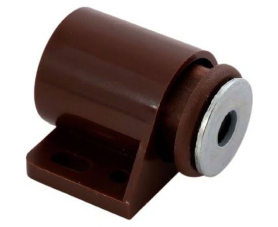 Магнитная цилиндрическая защелка ЕВРОПАРТНЕР коричневая + отв. планка 1 шт. 16 3197 1 