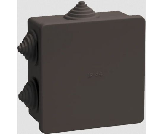 Распаячная коробка IEK км41235 85x85x40мм ip44 6 вв. черная UKO21-085-085-040-K02-44 