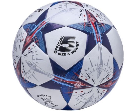 Футбольный мяч ATEMI STELLAR-2.0, PU, белый/синий/оранжевый, р.5 00-00009440 