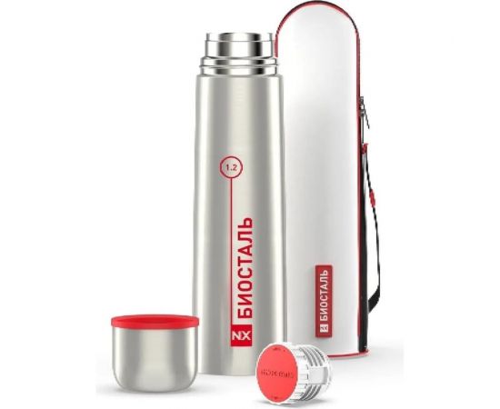 Термос Biostal 1.2 л, в чехле, стальной NX-1200B 