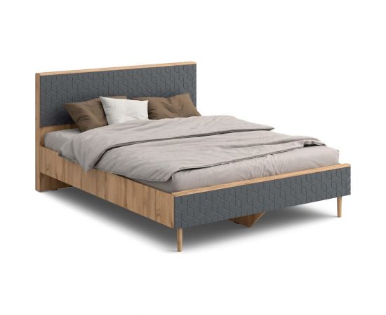 Кровать Мебельград Денвер спальня, 1600, дуб вотан/графит 60538_1 
