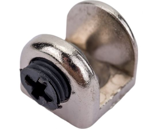 Мебельный стеклодержатель Невский Крепеж П-образный на шурупе 4 шт 824146 – изображение 2