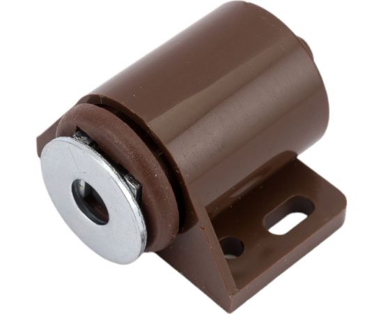 Магнитная цилиндрическая защелка ЕВРОПАРТНЕР коричневая + отв. планка 1 шт. 16 3197 1 – изображение 2