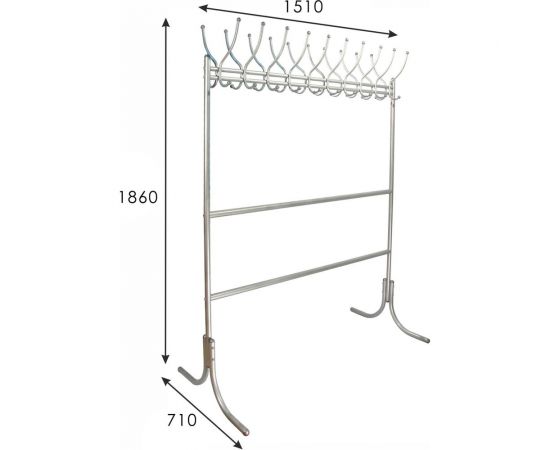 Напольная вешалка Мебелик М 12 металлик 2497 – изображение 2