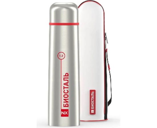 Термос Biostal 1.2 л, в чехле, стальной NX-1200B – изображение 2