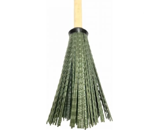 Метла Berhau круглая, простая, 260x200мм., полипропиленовая, с черенком 101921 – изображение 2