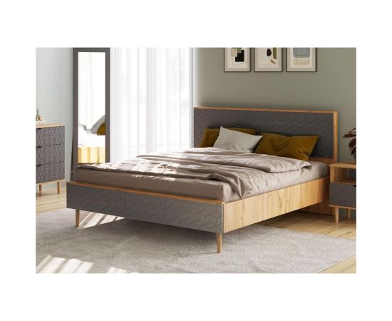 Кровать Мебельград Денвер спальня, 1600, дуб вотан/графит 60538_1 – изображение 3