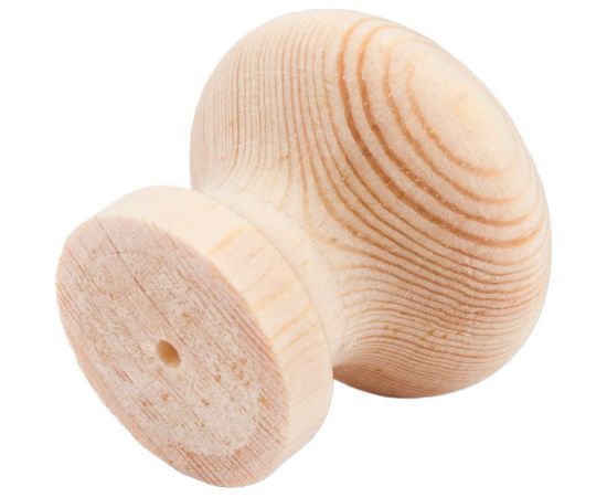 Деревянная ручка ЕВРОПАРТНЕР кнопка D35 мм, H35 мм, хвоя, 20 шт. 0261 D – изображение 3