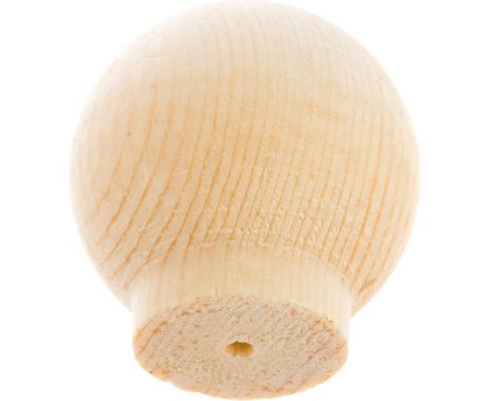 Ручка кнопка ЕВРОПАРТНЕР шар D30мм H32мм, дерево без покрытия 1шт. 0 1873 5 – изображение 4