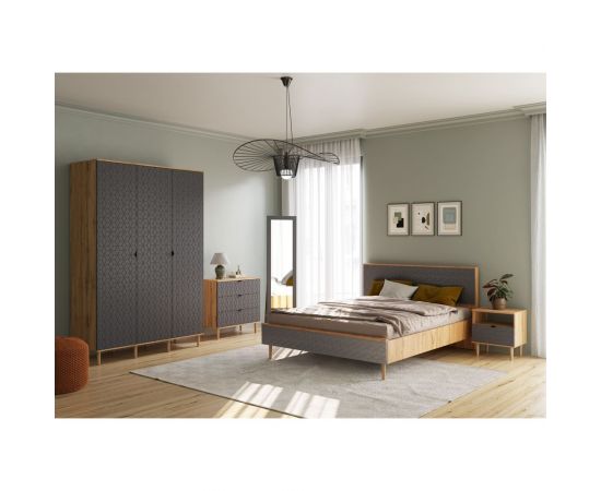 Кровать Мебельград Денвер спальня, 1600, дуб вотан/графит 60538_1 – изображение 4