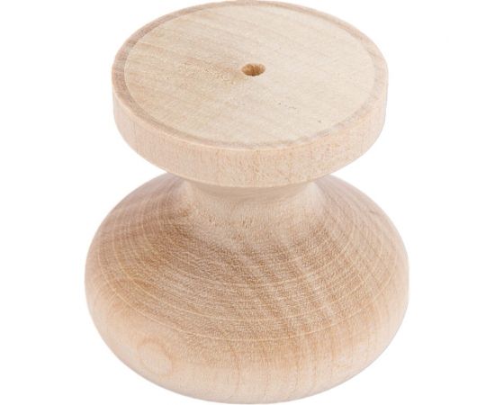 Ручка кнопка ЕВРОПАРТНЕР d 40 мм. h 40 мм, береза без покрытия, 1 шт 0 0030 5 – изображение 4