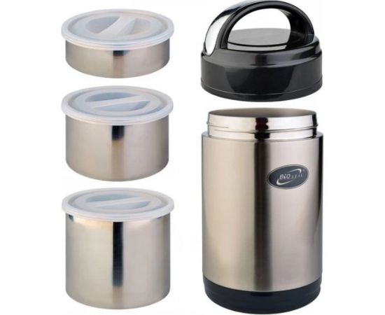 Термос для еды Biostal 1.8 л, с 3-мя контейнерами NR-1800-3 – изображение 5