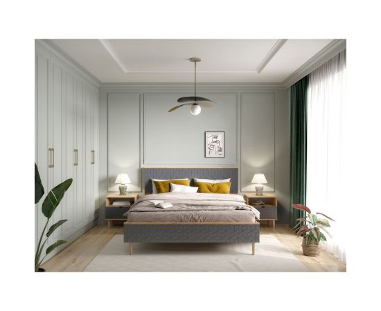 Кровать Мебельград Денвер спальня, 1600, дуб вотан/графит 60538_1 – изображение 5