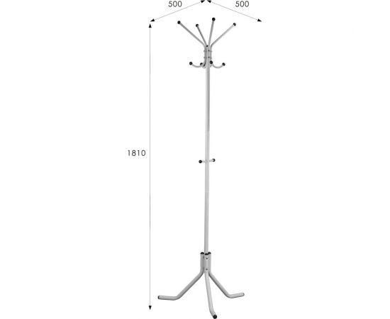 Напольная вешалка Мебелик Пико 3 белый 7938 – изображение 6