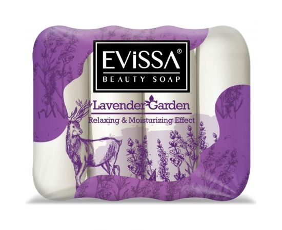 Туалетное мыло EVISSА ecopack, 4x70 гр. Лаванда М5077 