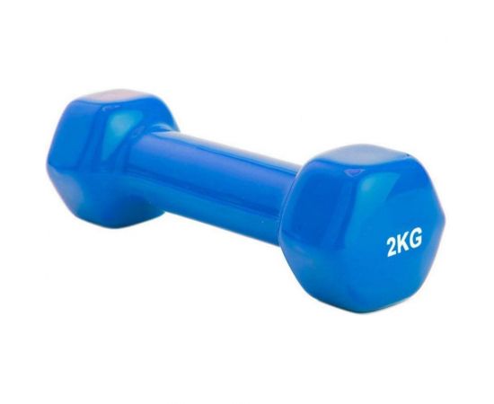 Обрезиненная гантель BRADEX 2 кг, синяя SF 0162 
