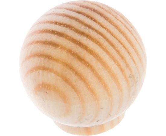 Ручка кнопка ЕВРОПАРТНЕР шар D35мм H37мм, дерево без покрытия 1шт. 0 1871 5 