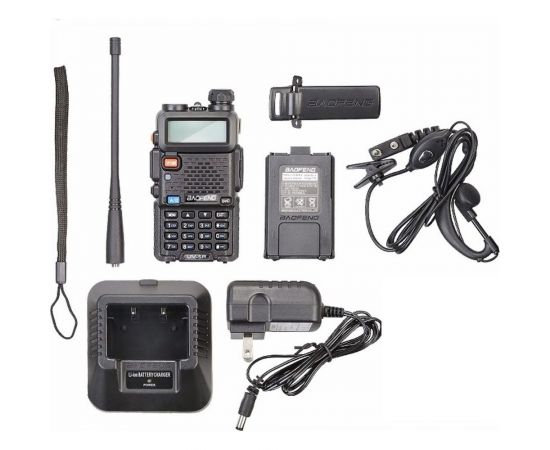 Портативная радиостанция Baofeng UV-5R, 1800мАч, 136-174/400-480 МГц, 127 каналов, 5 Вт, 2 шт 00029100 