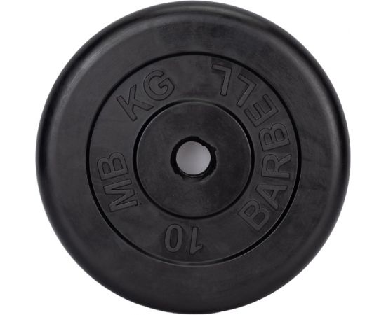 Обрезиненный диск Barbell d 31 мм, чёрный, 10.0 кг 432 – изображение 2
