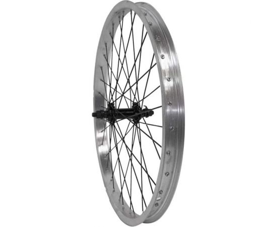 Переднее колесо Black Aqua 28"", одинарный алюминиевый обод, гайки, V-brake WSF-28F – изображение 2