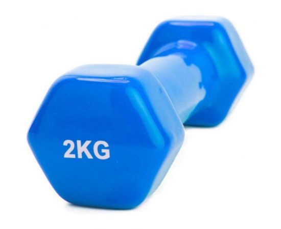 Обрезиненная гантель BRADEX 2 кг, синяя SF 0162 – изображение 2