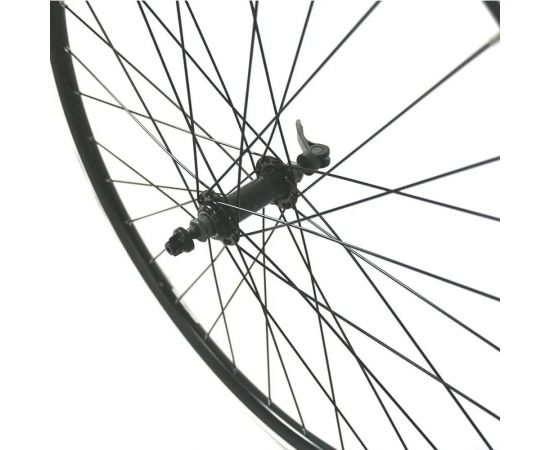 Переднее колесо Black Aqua 26"", двойной алюминиевый обод, промподшипник, эксцентрик, V-brake WSM-26F 2007000051696 – изображение 2