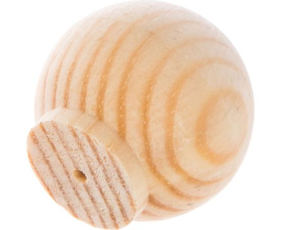 Ручка кнопка ЕВРОПАРТНЕР шар D35мм H37мм, дерево без покрытия 1шт. 0 1871 5 – изображение 2