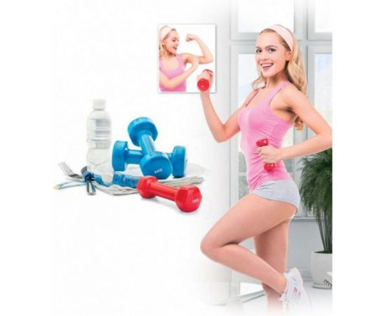 Обрезиненная гантель BRADEX 2 кг, синяя SF 0162 – изображение 4