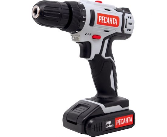 Аккумуляторная дрель-шуруповерт Ресанта ДА-20-2ЛК 75/14/11 