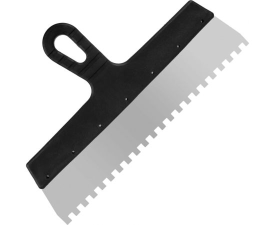 Фасадный зубчатый шпатель (нержавеющая сталь, 350мм, зуб.8x8мм) РемоКолор Мастер 12-8-350 