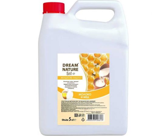 Жидкое мыло Dream Nature "Молоко и мед" 5 л 1292к 