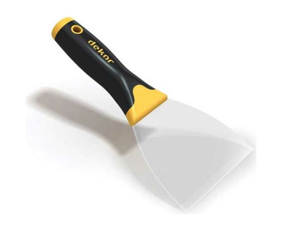 Шпатель DEKOR HASSAN 100мм, прозрачный пластиковый, пластиковая ручка 1260 