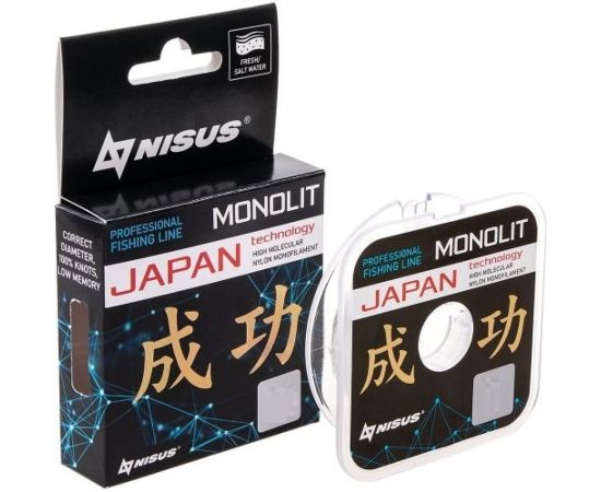 Леска Nisus n-mo-0.105-50 monolit transparent, 0.105мм/50м, нейлон 00000348109 