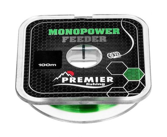 Леска Preмier fishing мonopower feeder 0.30мм/100м, green nylon pr-мf-g-030-100 00000281020 – изображение 2
