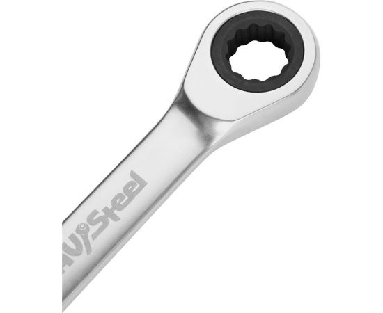 Комбинированный трещоточный укороченный ключ AV Steel 12мм шт AV-315312 – изображение 2