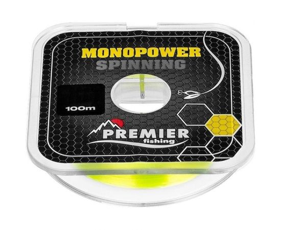 Леска Preмier fishing мonopower spinning 0.30мм/100м, f.yellow nylon pr-мs-y-030-100 00000281051 – изображение 2