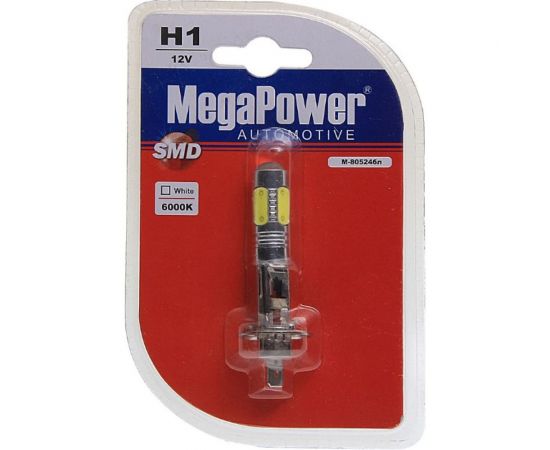 Автолампа H1 P14.5s 5 SMD MEGA WHITE 6000K MEGAPOWER блистер M-80524бл – изображение 3