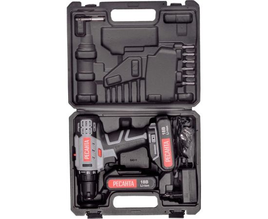 Аккумуляторная дрель-шуруповерт Ресанта ДА-18-2ЛК 75/14/5 – изображение 3