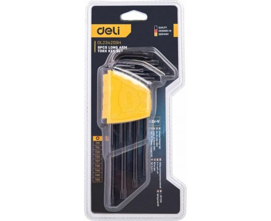 Набор шестигранных удлиненных ключей DELI torx dl234209h материал Cr-V, 9 шт. 104515 – изображение 4