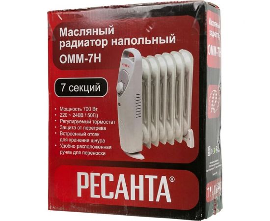 Масляный радиатор Ресанта ОММ-7Н 67/3/1 – изображение 5