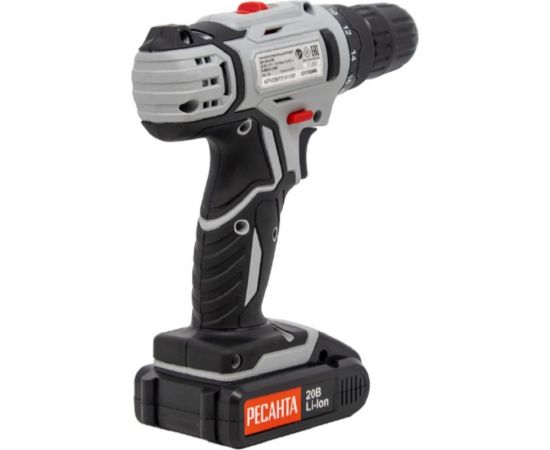 Аккумуляторная дрель-шуруповерт Ресанта ДА-20-2ЛК 75/14/11 – изображение 8