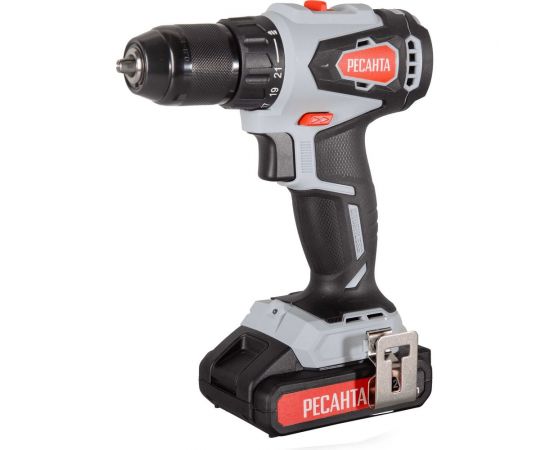 Аккумуляторная дрель-шуруповерт Ресанта ДА-20-2ЛК-Б 75/14/10 