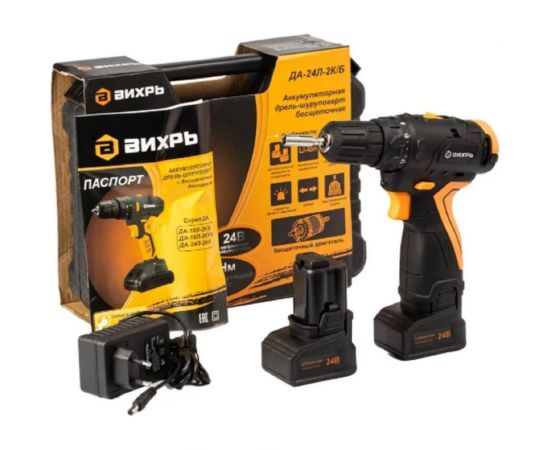 Аккумуляторная дрель-шуруповерт Вихрь ДА-24Л-2К/Б 72/14/24 – изображение 2