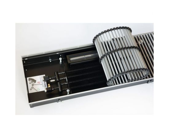 Внутрипольный конвектор с вентилятором и решеткой KVZ KVZ-Vent-300-80-2400-6V-UA/RRA-300-2400-A – изображение 2